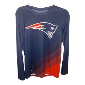 Nike New England Patriots Logo long sleeve Dri Fit tee